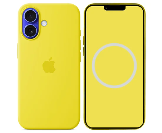 Чехол Silicone case (AAA) with Magsafe and Animation (button) для Apple iPhone 16 (6.1") Star Fruit