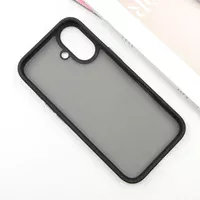 TPU+PC чехол Metal Buttons для Apple iPhone 16 (6.1") Черный