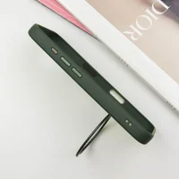 TPU+PC чохол Metal Buttons with MagSafe Colorful HQ Ring для Apple iPhone 16 (6.1") Green