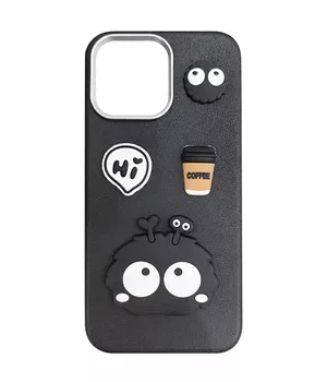 Чохол TPU Leather Toys для Apple iPhone 16 (6.1") Monster / Black