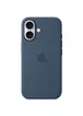 Чохол Silicone case (AAA) full with Magsafe and Animation для Apple iPhone 16 (6.1") Denim