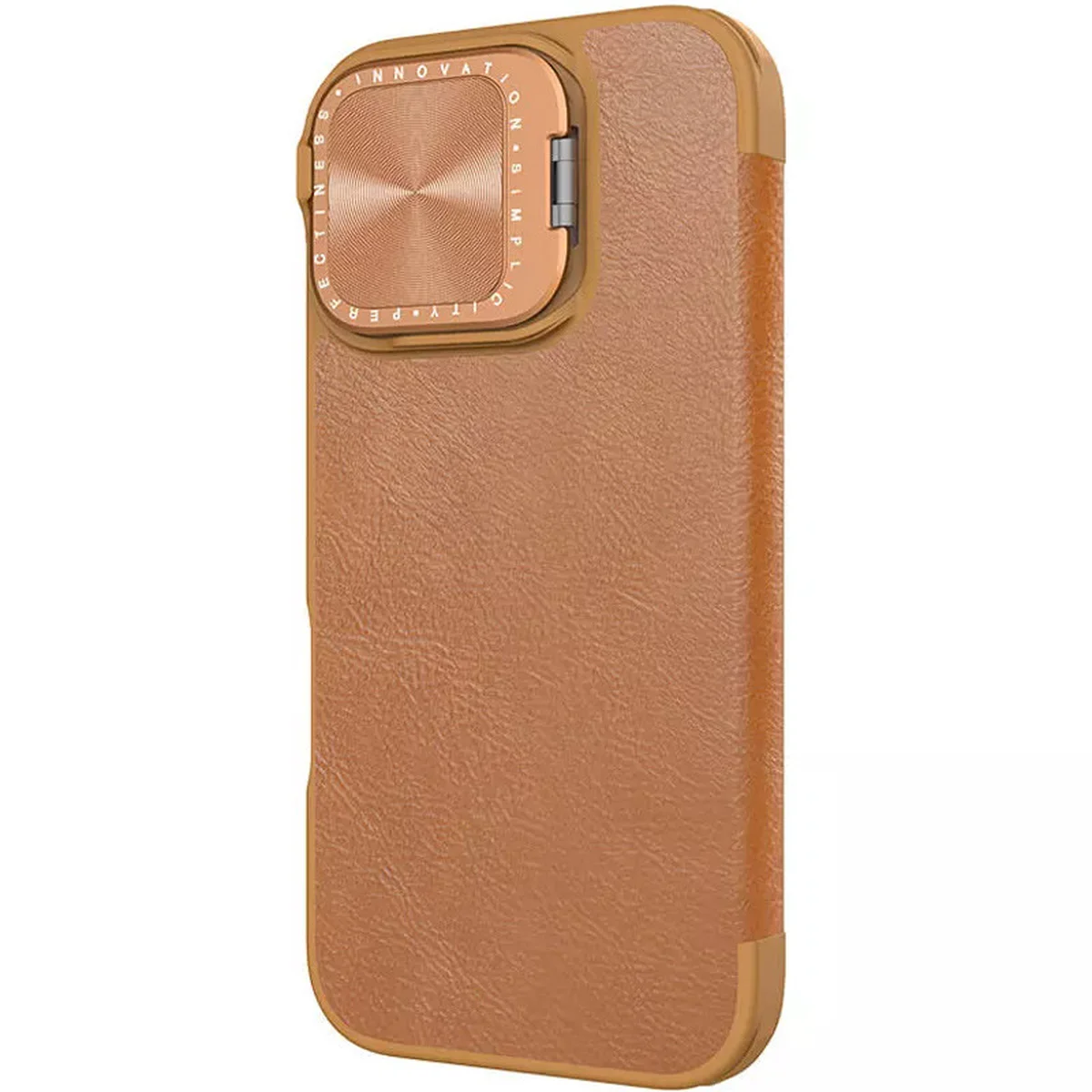 Кожаный чехол-книжка Nillkin Qin Prop для Apple iPhone 16 (6.1") Brown