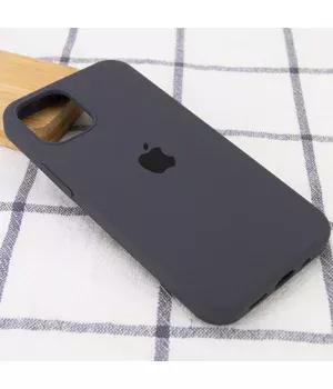 Чехол Silicone Case Full Protective (AA) для Apple iPhone 16 (6.1") Серый / Dark Gray