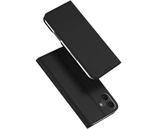 Чехол-книжка Dux Ducis с карманом для визиток для Apple iPhone 16 (6.1") Черный