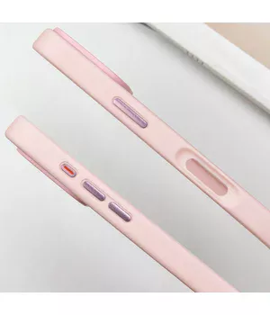 TPU+PC чохол Metal Buttons для Apple iPhone 16 (6.1") Рожевий