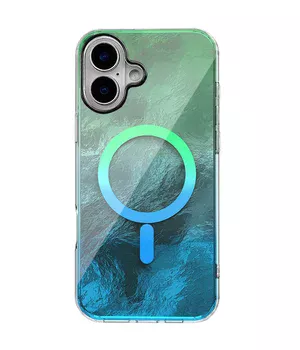 Чохол TPU Shiny Mountain (MagFit) для Apple iPhone 16 (6.1") Green / Blue
