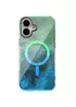 Чохол TPU Shiny Mountain (MagFit) для Apple iPhone 16 (6.1") Green / Blue