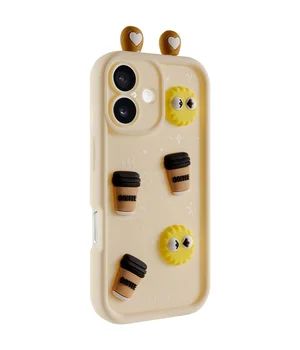 Чехол TPU Toys Case with Ears для Apple iPhone 16 (6.1") Sand