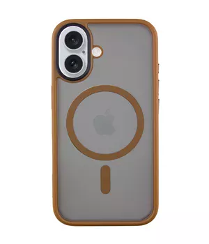 TPU+PC чехол Metal Buttons with MagSafe для Apple iPhone 16 (6.1") Золотой