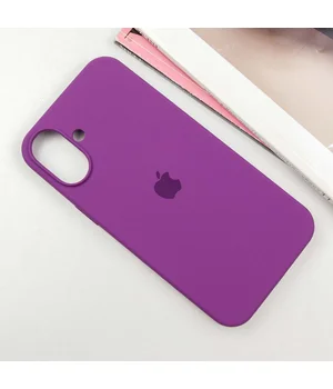 Чохол Silicone Case Full Protective (AA) для Apple iPhone 16 (6.1") Фіолетовий / Grape