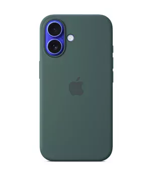 Чехол Silicone case (AAA) with Magsafe and Animation (button) для Apple iPhone 16 (6.1") Lake Green