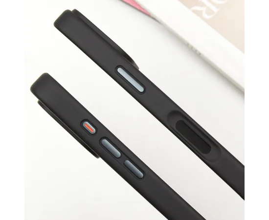 TPU+PC чохол Metal Buttons для Apple iPhone 16 (6.1") Чорний