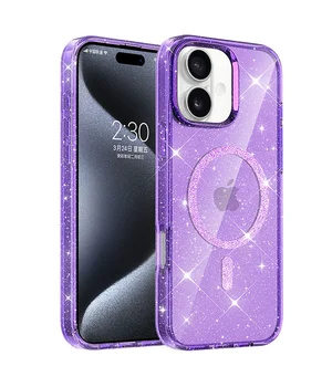 Чехол TPU Eclipse Sparkle (MagFit) для Apple iPhone 16 (6.1") Purple