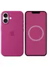 Чохол Silicone case (AAA) full with Magsafe and Animation для Apple iPhone 16 (6.1") Fuchsia