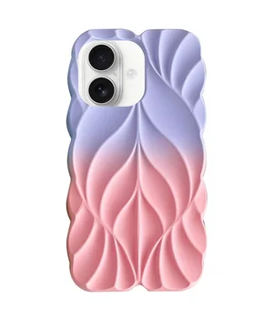 TPU чехол Leaf для Apple iPhone 16 (6.1") Lilac / Pink