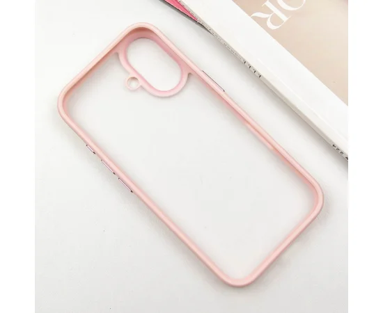 TPU+PC чехол Metal Buttons для Apple iPhone 16 (6.1") Розовый