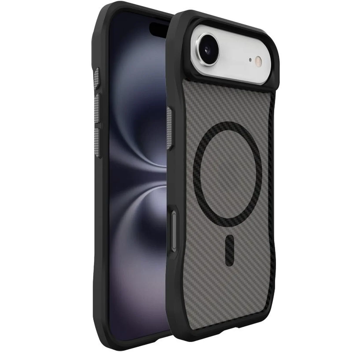 Чехол TPU Space Octagon with MagSafe для Apple iPhone 17 Air (6.5") Carbon Black
