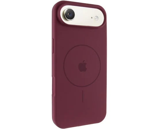 Чехол Silicone Case Full Protective (AA) V2 with MagSafe для Apple iPhone 17 Air (6.5") Бордовый / Plum