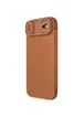 Кожаный чехол-книжка Nillkin Qin Pro Camshield для Apple iPhone 17 Air (6.5") Brown