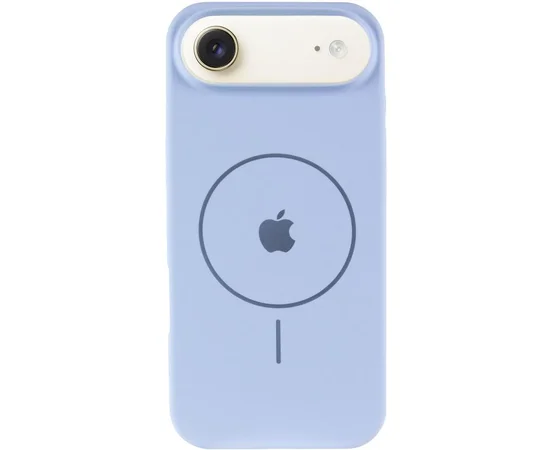 Чехол Silicone Case Full Protective (AA) V2 with MagSafe для Apple iPhone 17 Air (6.5") Голубой / Lilac Blue