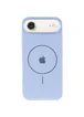 Чехол Silicone Case Full Protective (AA) V2 with MagSafe для Apple iPhone 17 Air (6.5") Голубой / Lilac Blue