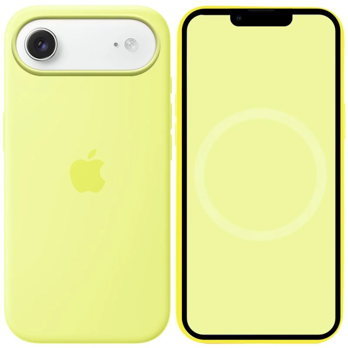 Чехол Silicone case (AAA) with Magsafe and Animation для Apple iPhone 17 Air (6.5") Neon Yellow