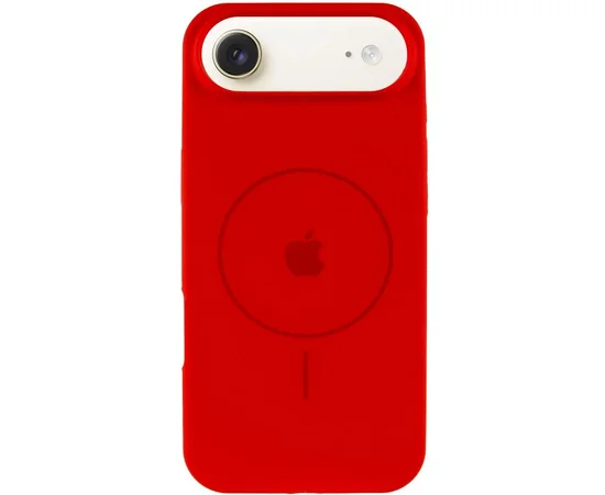 Чехол Silicone Case Full Protective (AA) V2 with MagSafe для Apple iPhone 17 Air (6.5") Красный / Red