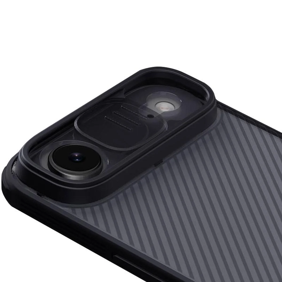 Карбоновая накладка Nillkin CamShield Pro для Apple iPhone 17 Air (6.5") Transparent black