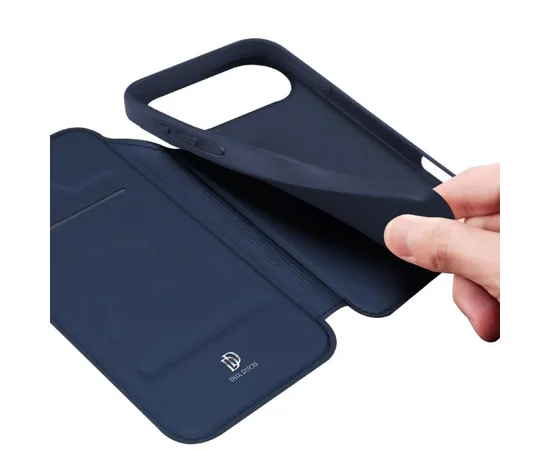 Чехол-книжка Dux Ducis с карманом для визиток для Apple iPhone 17 Air (6.5") Синий