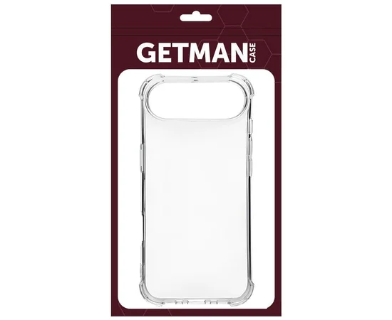 TPU чохол GETMAN Ease logo посилені кути для Apple iPhone 17 Air (6.5") Безбарвний (прозорий)