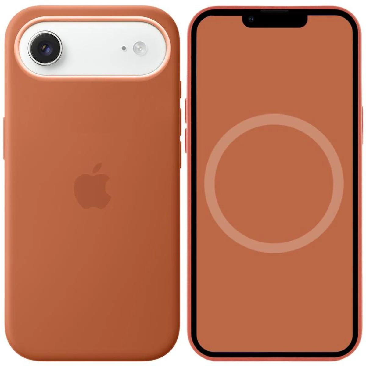 Чехол Silicone case (AAA) with Magsafe and Animation для Apple iPhone 17 Air (6.5") Terra Cotta