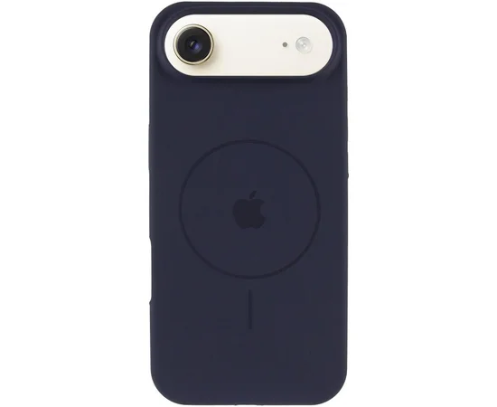 Чехол Silicone Case Full Protective (AA) V2 with MagSafe для Apple iPhone 17 Air (6.5") Темно-синий / Midnight blue