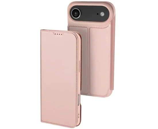 Чехол-книжка Dux Ducis с карманом для визиток для Apple iPhone 17 Air (6.5") Rose Gold