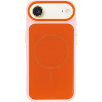 Чехол PC TechWoven Hybrid with MagSafe для Apple iPhone 17 Air (6.5") Pink / Orange