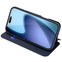 Чехол-книжка Dux Ducis с карманом для визиток для Apple iPhone 17 Air (6.5") Синий