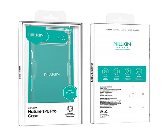 TPU чохол Nillkin Nature Pro Series для Apple iPhone 17 Air (6.5") Безбарвний (прозорий)