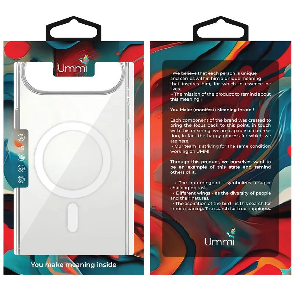 Чохол Ummi transparent with MagSafe для Apple iPhone 17 Air (6.5") Clear