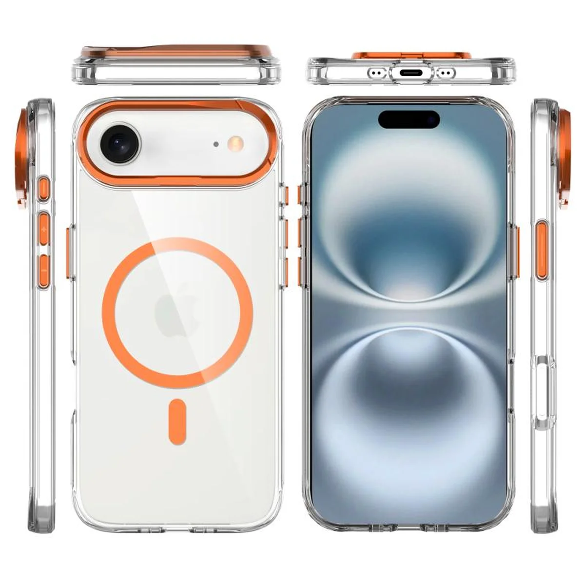 Чехол TPU Space Case Apex with MagSafe для Apple iPhone 17 Air (6.5") Papaya
