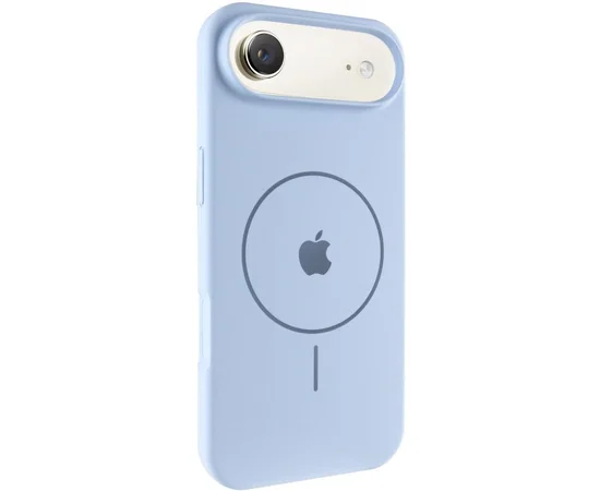 Чехол Silicone Case Full Protective (AA) V2 with MagSafe для Apple iPhone 17 Air (6.5") Голубой / Lilac Blue