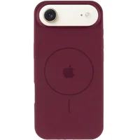 Чехол Silicone Case Full Protective (AA) V2 with MagSafe для Apple iPhone 17 Air (6.5") Бордовый / Plum
