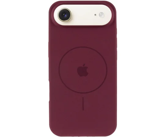 Чехол Silicone Case Full Protective (AA) V2 with MagSafe для Apple iPhone 17 Air (6.5") Бордовый / Plum