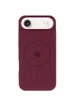 Чехол Silicone Case Full Protective (AA) V2 with MagSafe для Apple iPhone 17 Air (6.5") Бордовый / Plum