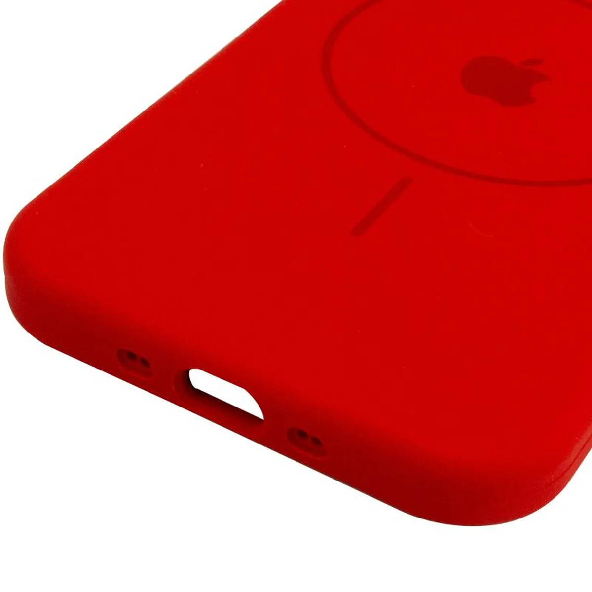 Чехол Silicone Case Full Protective (AA) V2 with MagSafe для Apple iPhone 17 Air (6.5") Красный / Red