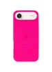 Чехол Silicone Case Full Protective (AA) V2 with MagSafe для Apple iPhone 17 Air (6.5") Розовый / Barbie pink