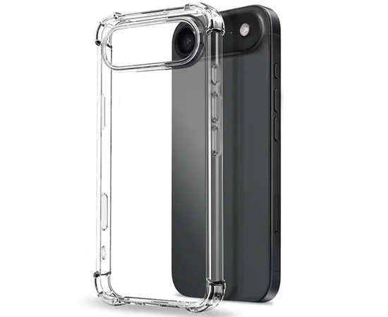 TPU чехол GETMAN Ease logo усиленные углы для Apple iPhone 17 Air (6.5") Бесцветный (прозрачный)