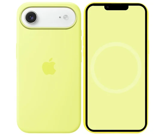 Чехол Silicone case (AAA) with Magsafe and Animation для Apple iPhone 17 Air (6.5") Neon Yellow