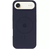 Чехол Silicone Case Full Protective (AA) V2 with MagSafe для Apple iPhone 17 Air (6.5") Темно-синий / Midnight blue