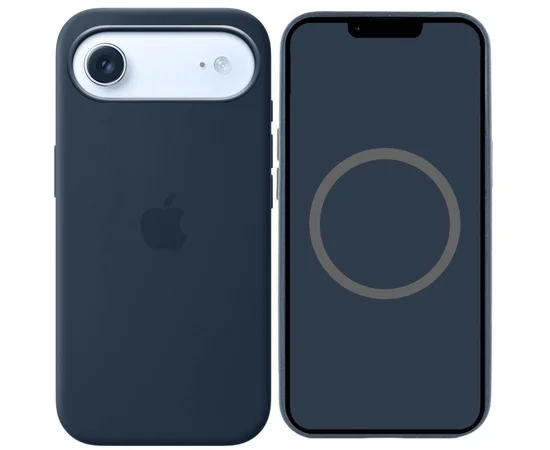 Чехол Silicone case (AAA) with Magsafe and Animation для Apple iPhone 17 Air (6.5") Midnight