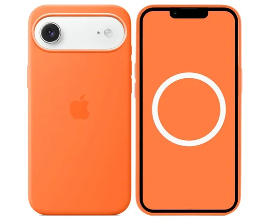 Чехол Silicone case (AAA) with Magsafe and Animation для Apple iPhone 17 Air (6.5") Orange