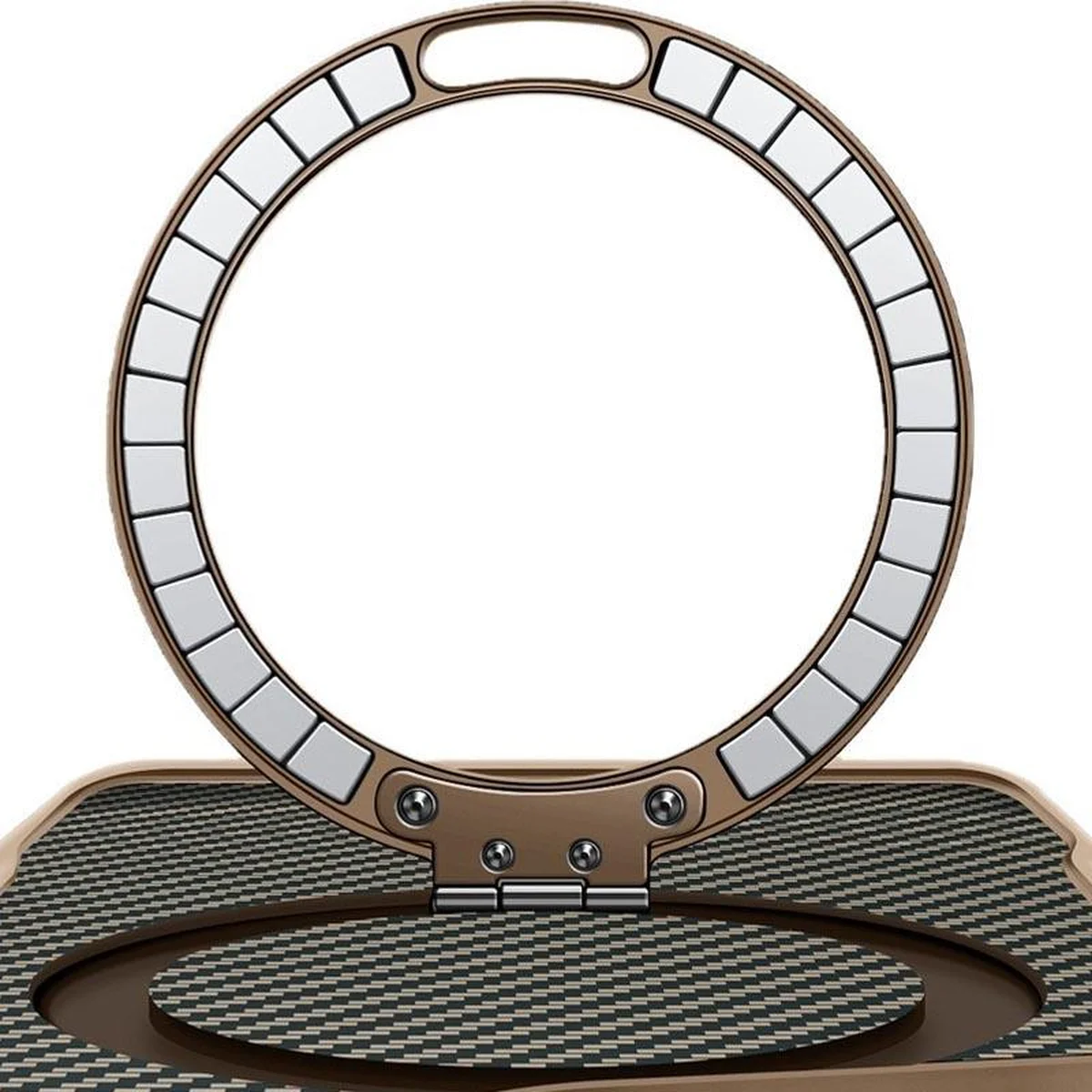 TPU+PC чохол Metal Buttons with MagSafe Carbon Ring для iPhone 17 Pro Max (6.9") Золотий